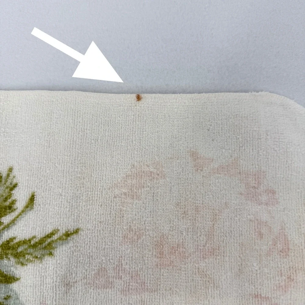 Vintage Martex Terri-Down Towels‎ White Pink Rose Floral Cotton READ